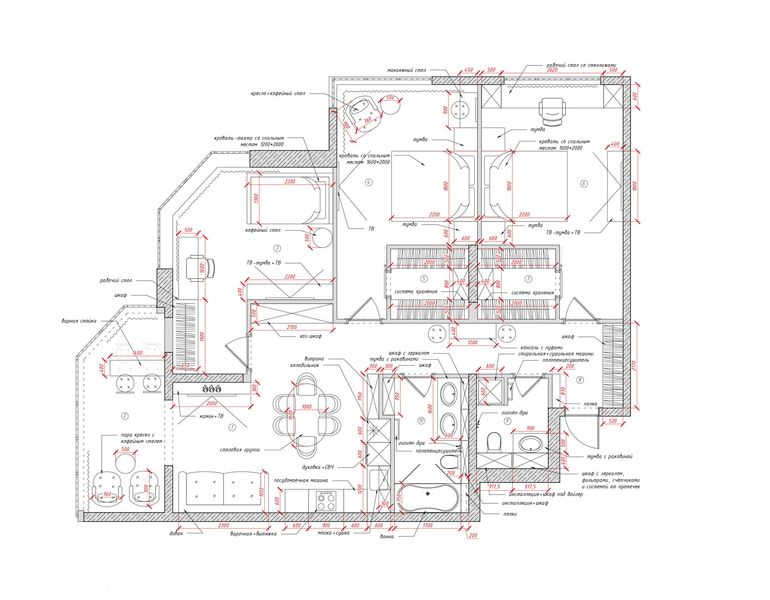 Планировочное решение дизайнерской квартиры в ЖК АДМИРАЛ Д. 37 № 196