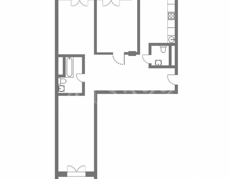 Планировочное решение дизайнерской квартиры в ЖК Евро 3-комнатная квартира в ЖК «Английский квартал»