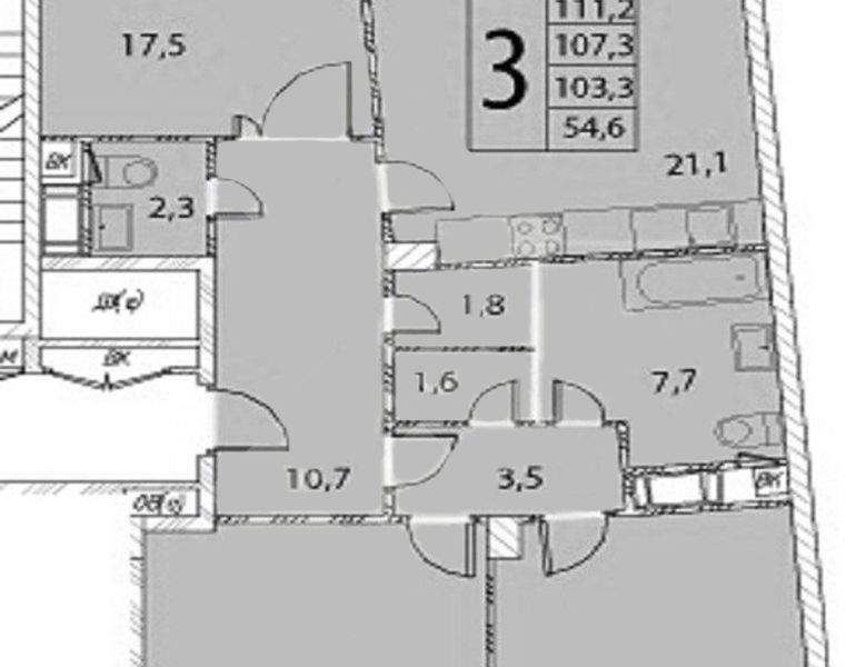Планировочное решение дизайнерской квартиры в ЖК Евро 4-комнатная квартира в ЖК 