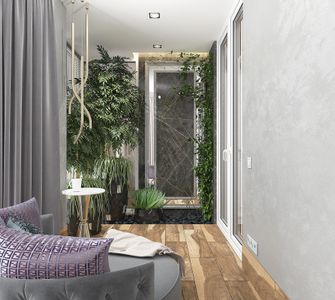 Фото готовой квартиры от дизайнера в ЖК 3-комнатная квартира с зимним садом
